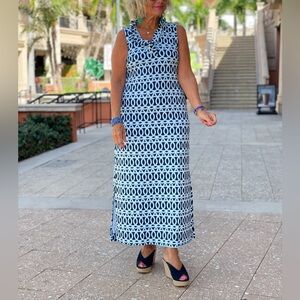 Lulu-B | Dresses | Melina Blue Ruffle Maxi Lulub Size M | Poshmark